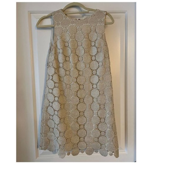 Alice & Olivia - Clyde A-Line Shift Mini Dress, Gold - Picture 2 of 3